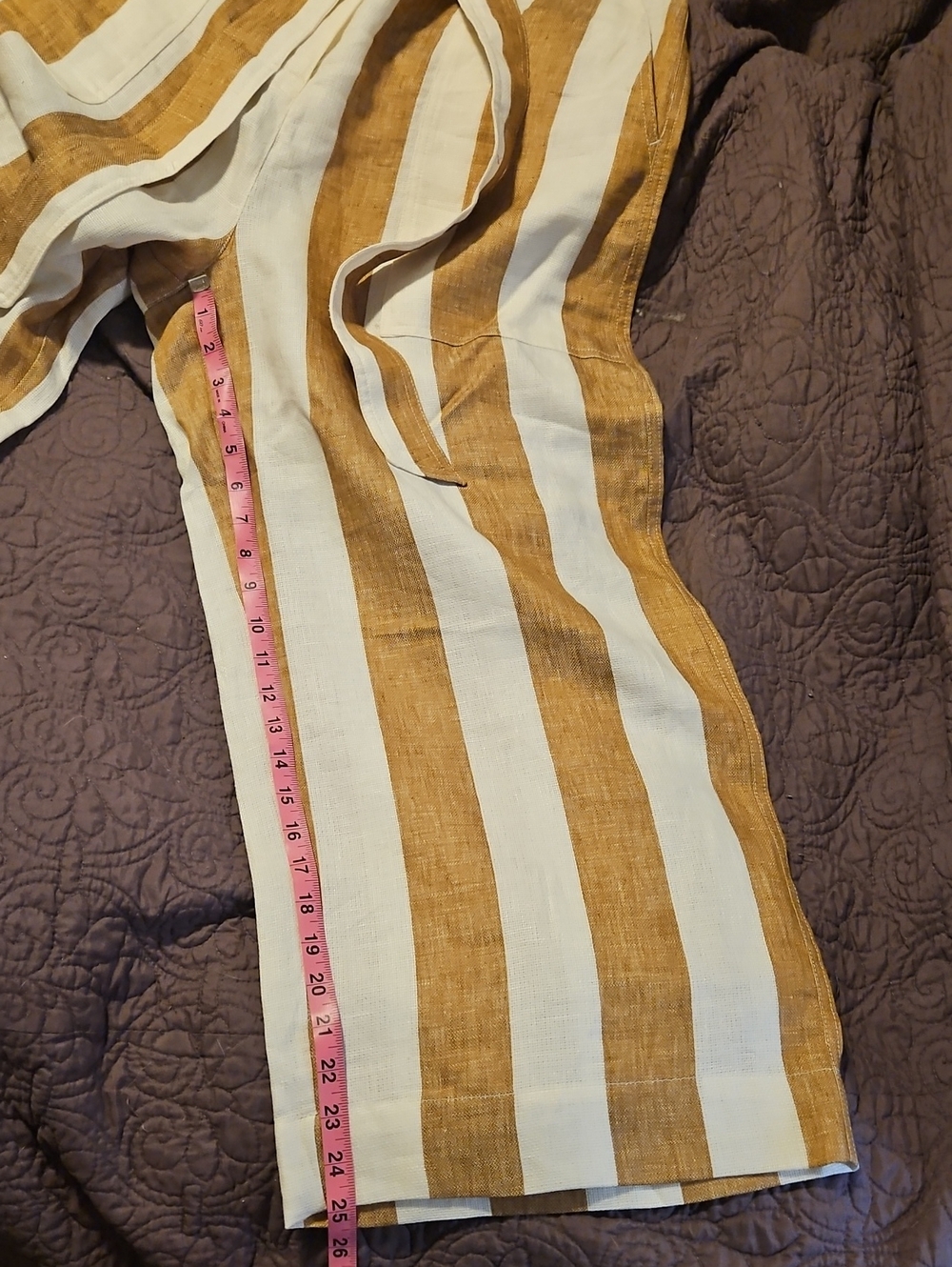 J. Crew Tie-Waist Linen Wide Leg Pants Women's Size 16 - Picture 9 of 16